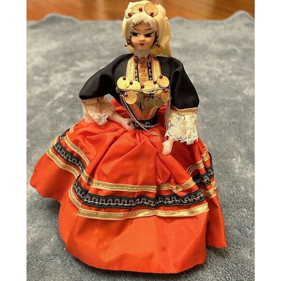 Vintage EROS Florence Made in Italy Roma Girl Doll in Traditional Costume 24 In. - Picture 9 of 11